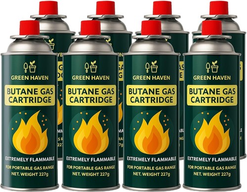 Green haven camping gas butane - green,