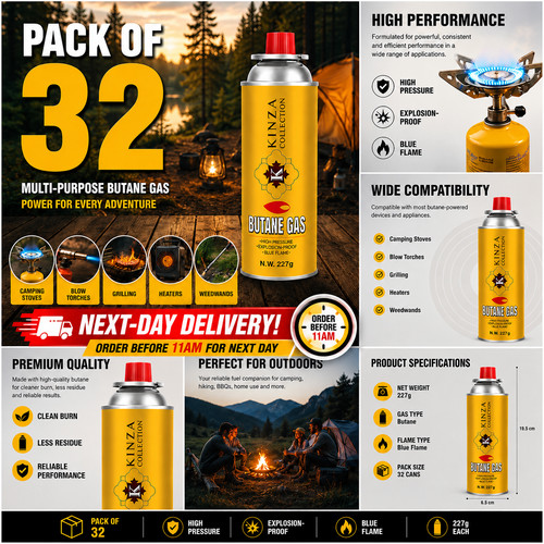 32x new butane gas - new,